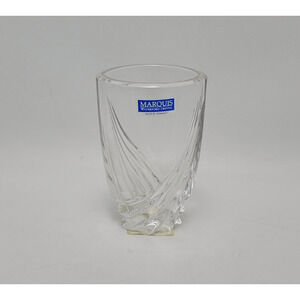 Marquis By Waterford Zephyr Cut Crystal Clear Elegant Posy Vase 4 1/2"